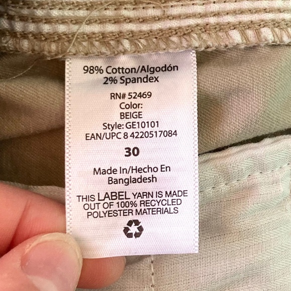 Men’s 30 inch waist George khaki casual shorts with lots of pockets - Picture 9 of 10